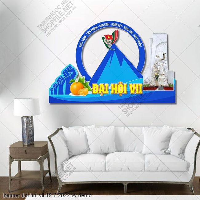 tranh co dong tuyen truyen banner dai hoi vii 18 7 2022 vy